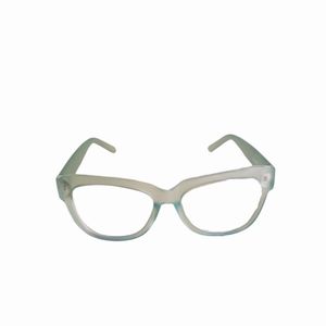 Ice Blue Bold Frosted Square Glasses